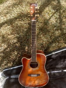ZAD900CE Left Handed Solid Spruce/Rosewood Acoustic Electric AURA 50th Anniversary Tobacco Sunburst Pro Series