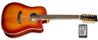 ZAD900CE 12 String Solid Spruce/Rosewood Acoustic Electric AURA Tobacco Sunburst Pro Series