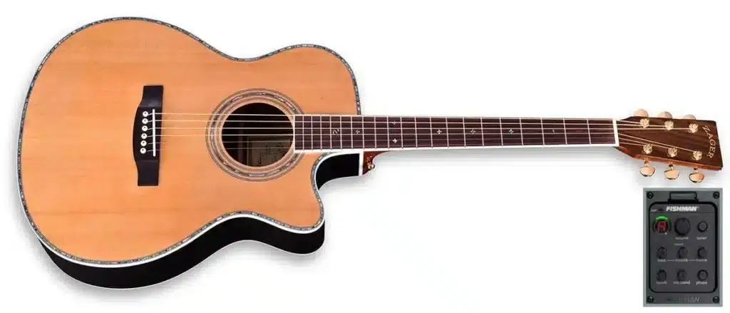 ZAD80CE Solid Cedar/Rosewood Acoustic Electric Smaller “OM” Size Pro Series
