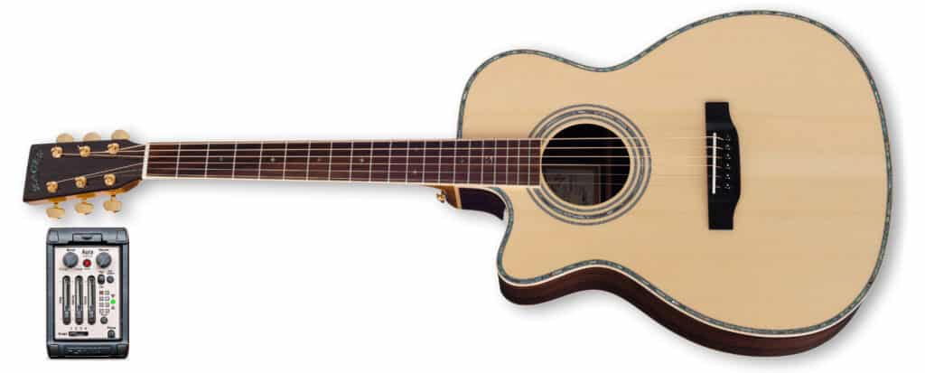ZAD900CE Solid Spruce/Rosewood Acoustic Electric AURA Smaller “OM” Size Left Handed