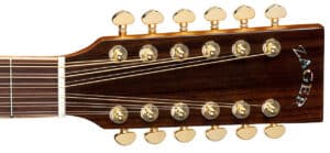 ZAD900CE 12 String Solid Spruce/Rosewood Acoustic Electric AURA Black Lacquer Pro Series