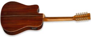 ZAD900CE 12 String Solid Spruce/Rosewood Acoustic Electric AURA Black Lacquer Pro Series