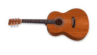 38 inch Parlor Size Solid African Mahogany Acoustic Electric Left Handed